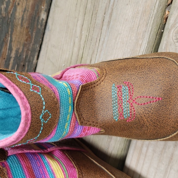 Sz 3 BLAZIN' ROXX "CAMILLA" BABY BUCKER INFANT GIRL'S WESTERN BOOT - Picture 5 of 7